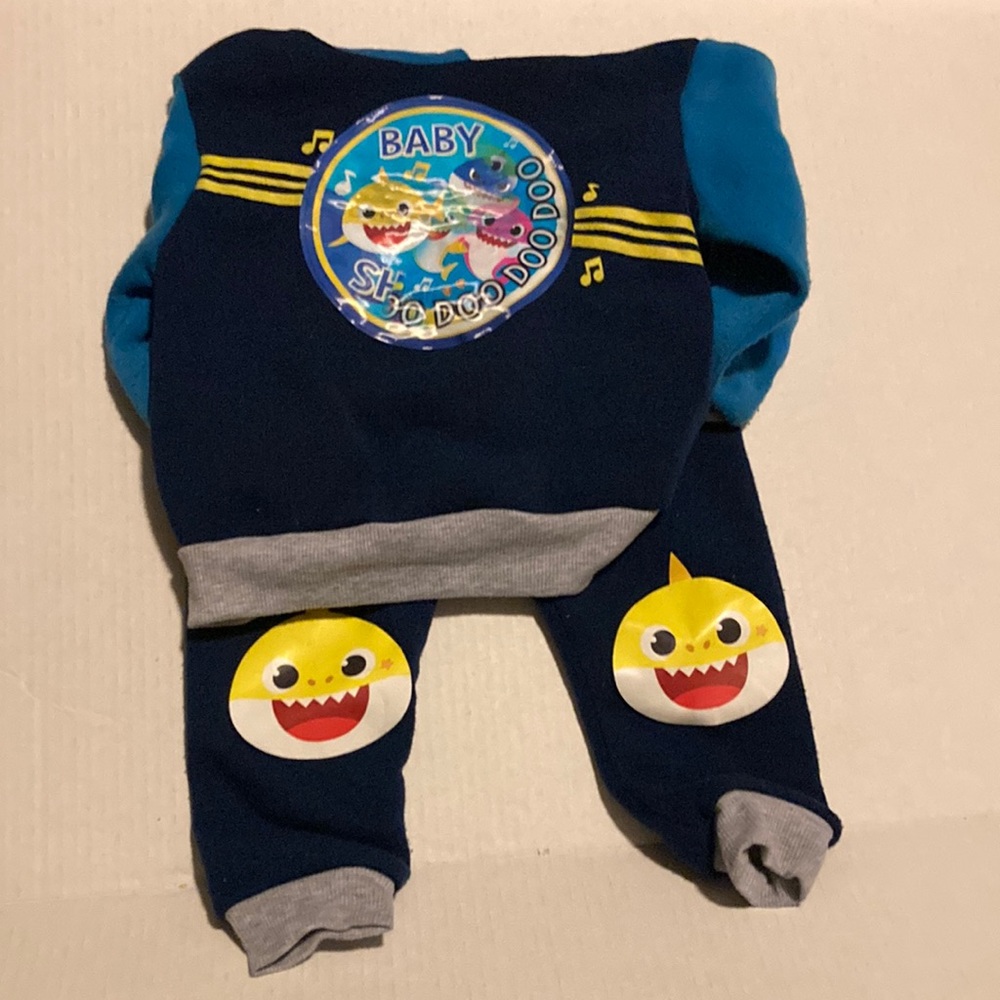 Pink gong Baby Shark 2T blue toddler sweatsuit.